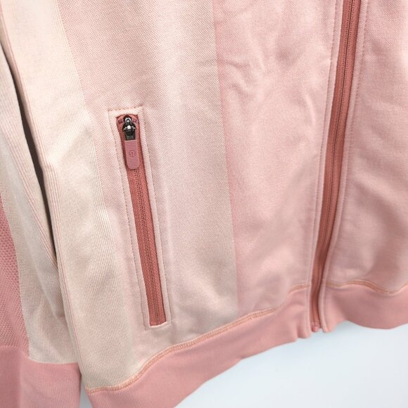 Lululemon Ebb to Train Jacket Pink Hooded Full Zip Size 6 Athleisure Casual - Picture 4 of 13